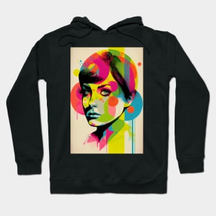 Modern woman in pop-art style portait Hoodie